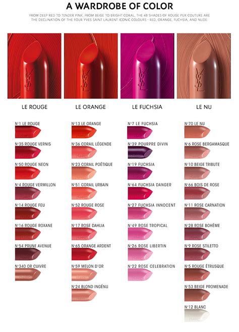 ysl slim 22 lipstick|ysl lipstick color chart.